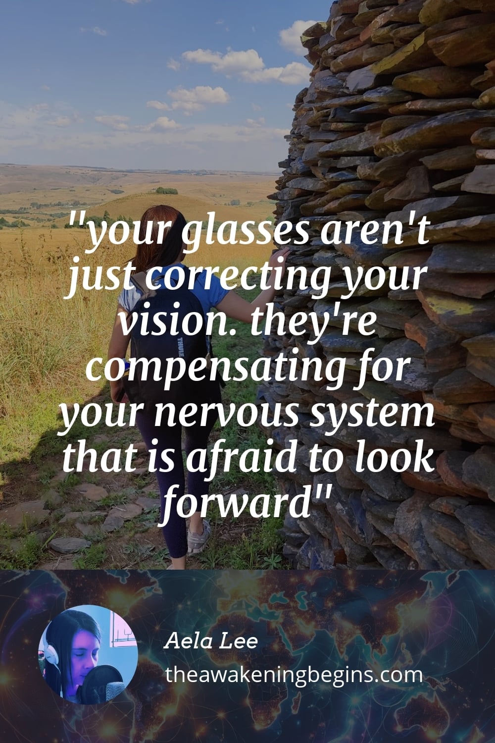 your glasses aren't just correcting your vision. they're compensating for your nervous system that is afraid to look forward