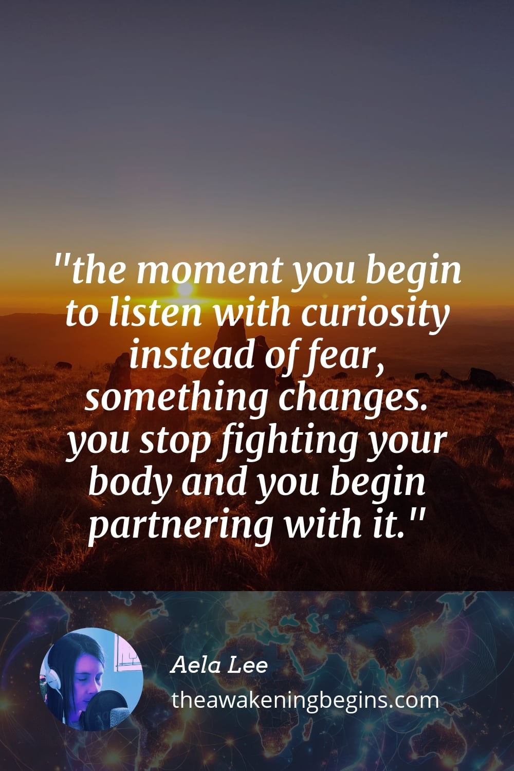 Pinterest Image the moment you begin to listen with curiosity instead of fear, something changes. you stop fighting your body and you begin partnering with it.