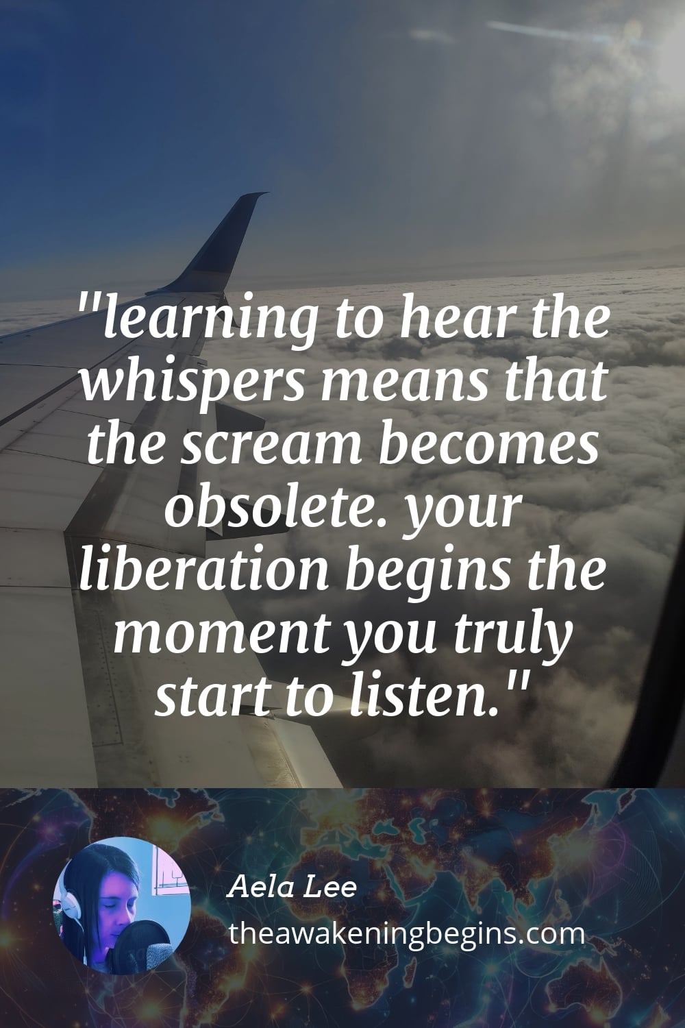Pinterest Image learning to hear the whispers means that the scream becomes obsolete. your liberation begins the moment you truly start to listen.