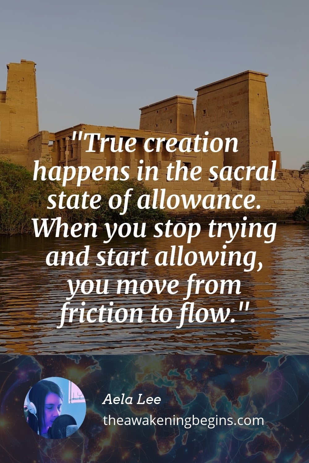 Pinterest Image True creation happens in the sacral state of allowance. When you stop trying and start allowing, you move from friction to flow.