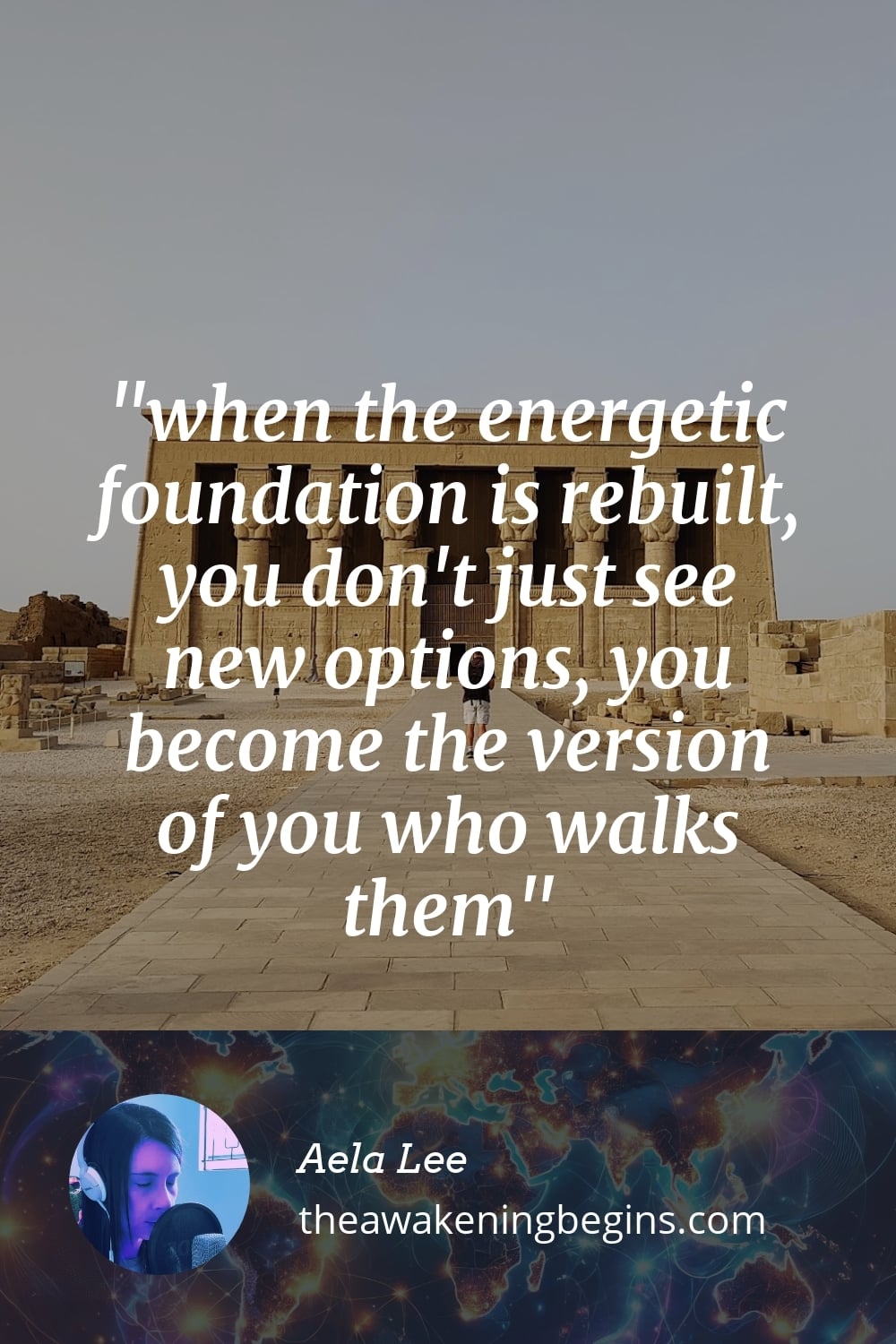 Pinterest Image when the energetic foundation is rebuilt, you don't just see new options, you become the version of you who walks them