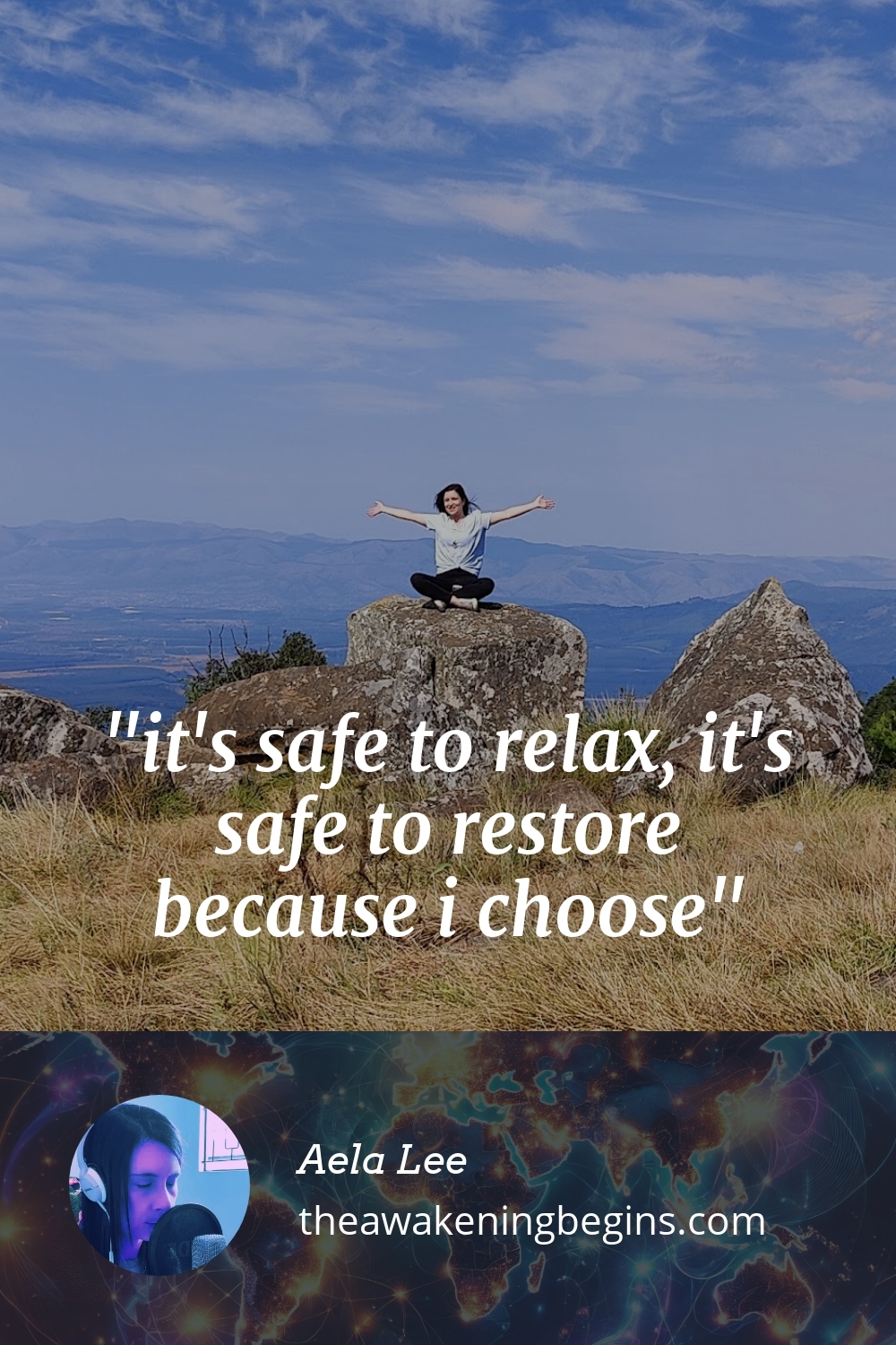 Pinterest Image it's safe to relax, it's safe to restore because i choose