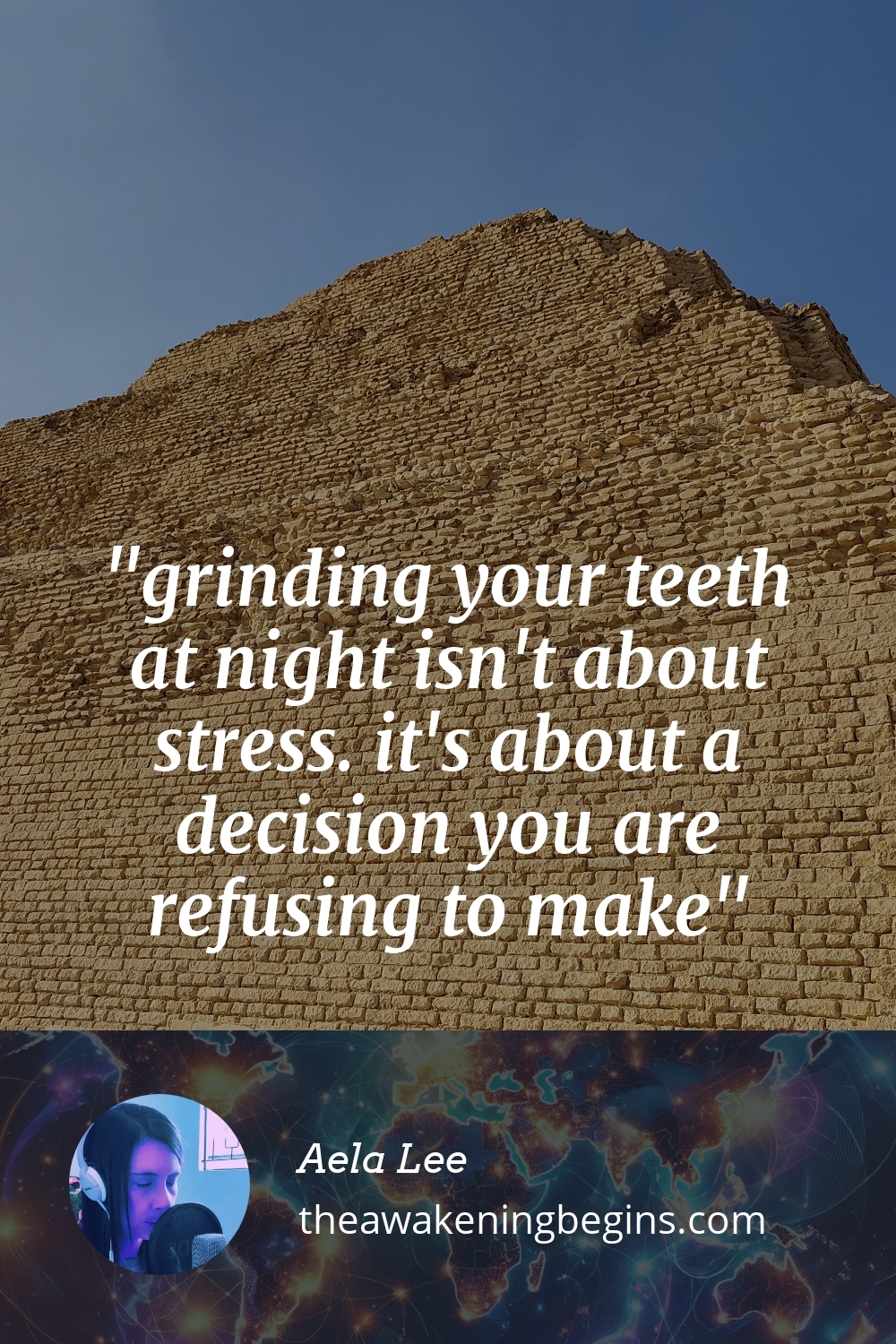 Pinterst Image grinding your teeth at night isn't about stress. it's about a decision you are refusing to make