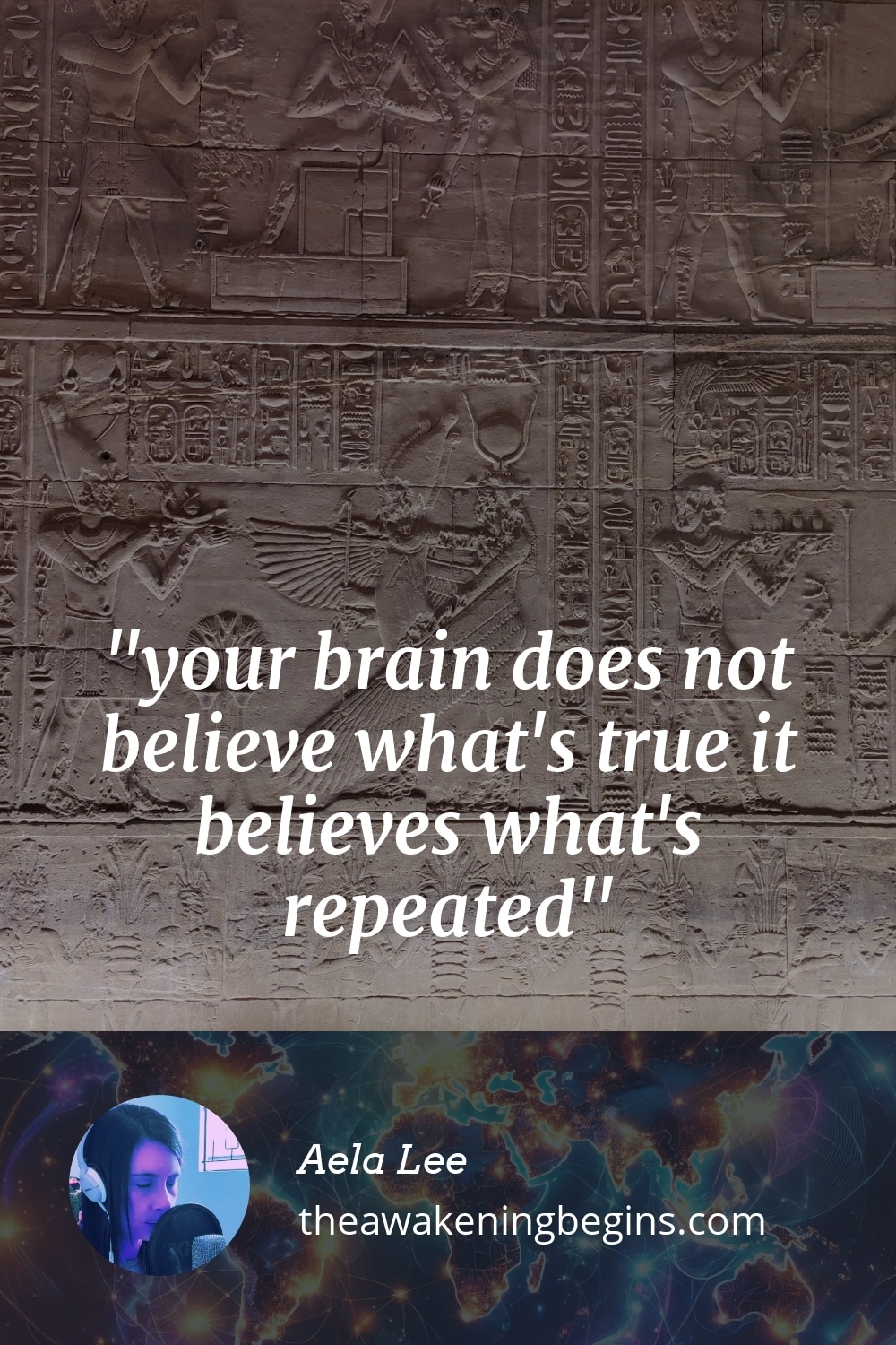 Pinterst Image your brain does not believe what's true it believes what's repeated
