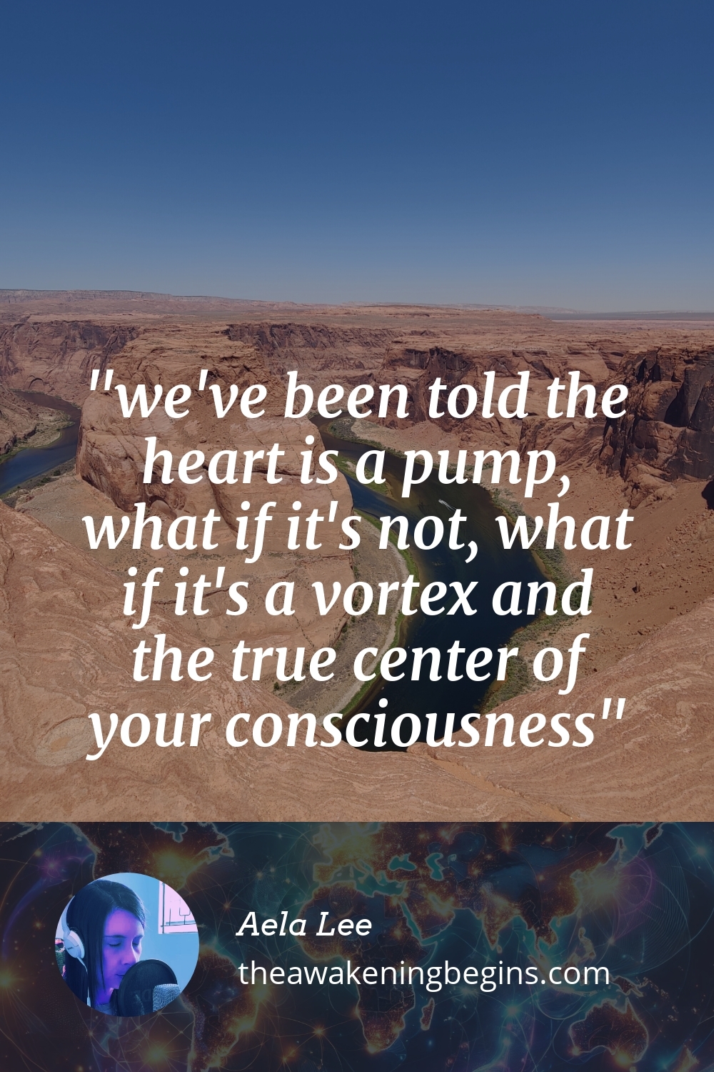 Pinterst Image we've been told the heart is a pump, what if it's not, what if it's a vortex and the true center of your consciousness