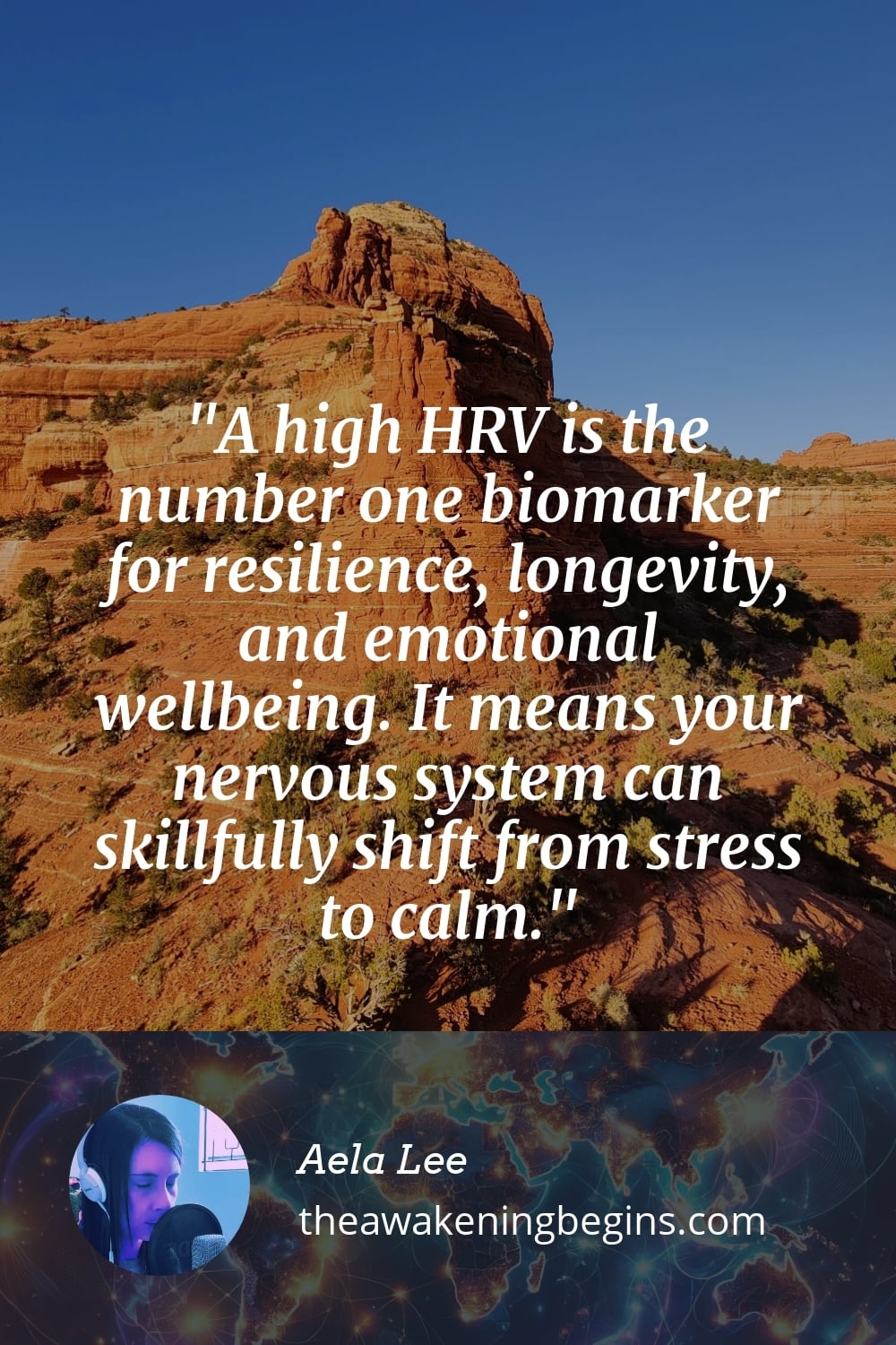 Pinterest Image A high HRV is the number one biomarker for resilience, longevity, and emotional wellbeing. It means your nervous system can skillfully shift from stress to calm.