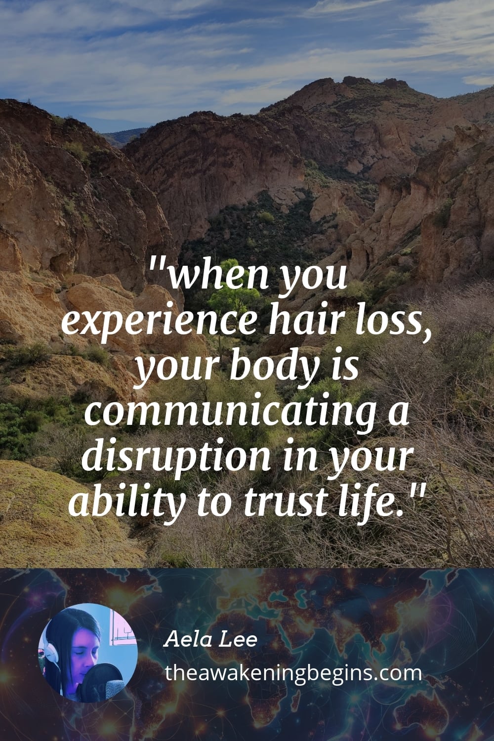 Pinterest Image when you experience hair loss, your body is communicating a disruption in your ability to trust life.