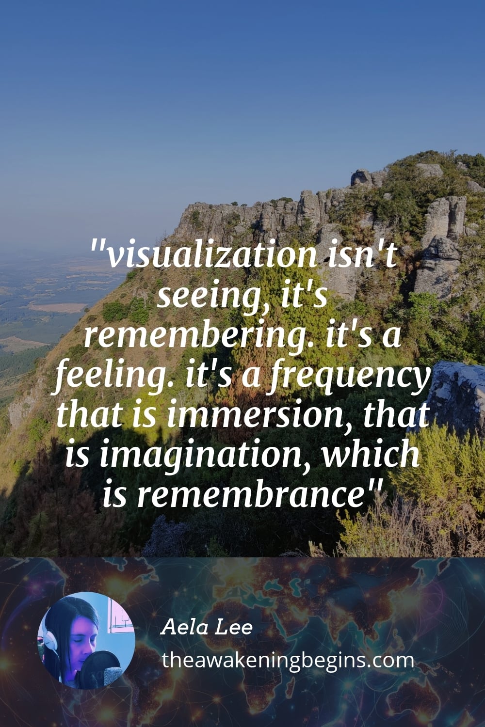 Pinterest Image visualization isn't seeing, it's remembering. it's a feeling. it's a frequency that is immersion, that is imagination, which is remembrance
