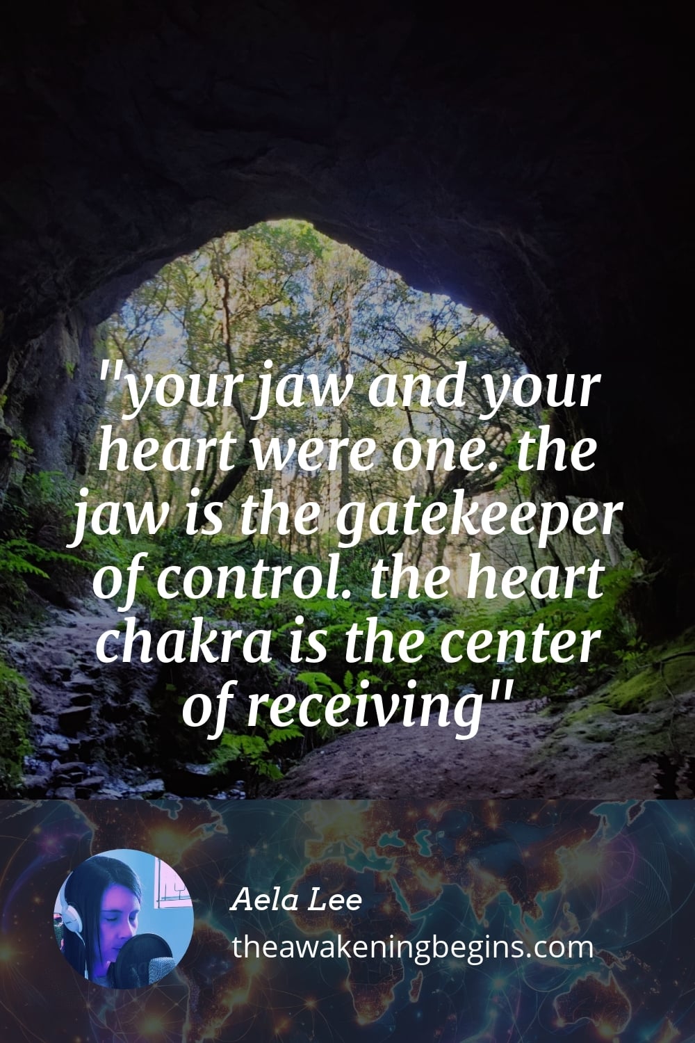 Pinterest Image your jaw and your heart were one. the jaw is the gatekeeper of control. the heart chakra is the center of receiving