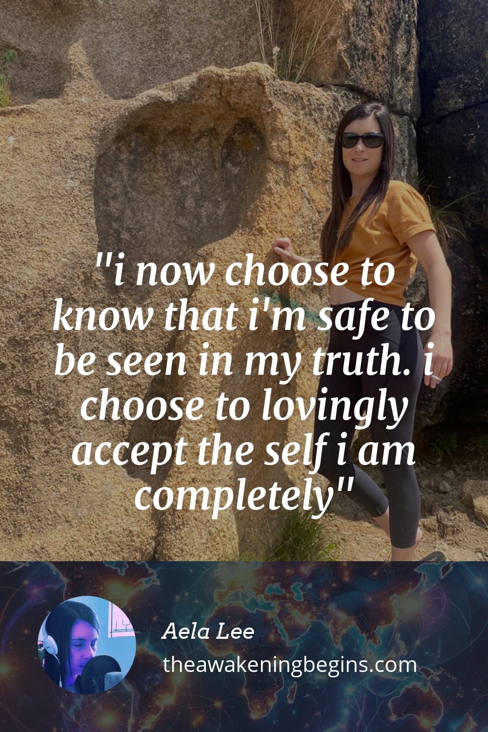 Pinterest Image i now choose to know that i'm safe to be seen in my truth. i choose to lovingly accept the self i am completely