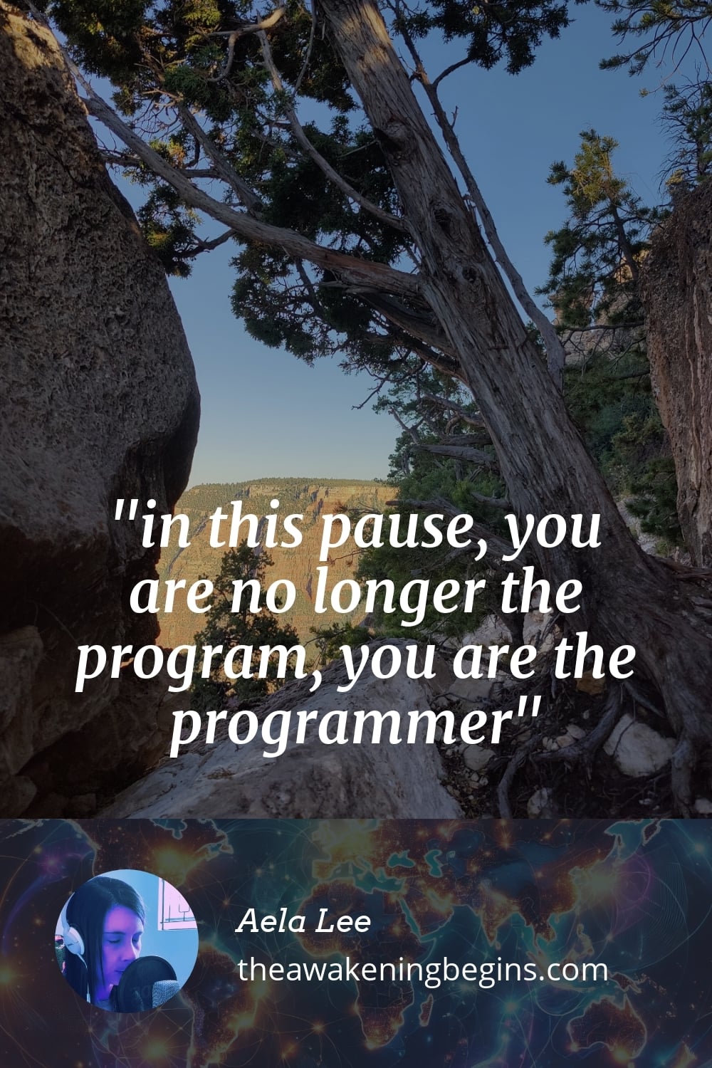 Pinterest Image in this pause, you are no longer the program, you are the programmer