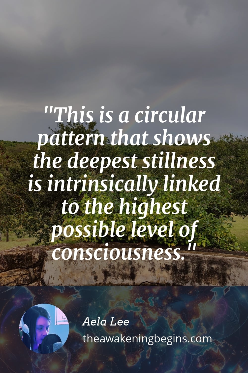 Pinterest Image This is a circular pattern that shows the deepest stillness is intrinsically linked to the highest possible level of consciousness.