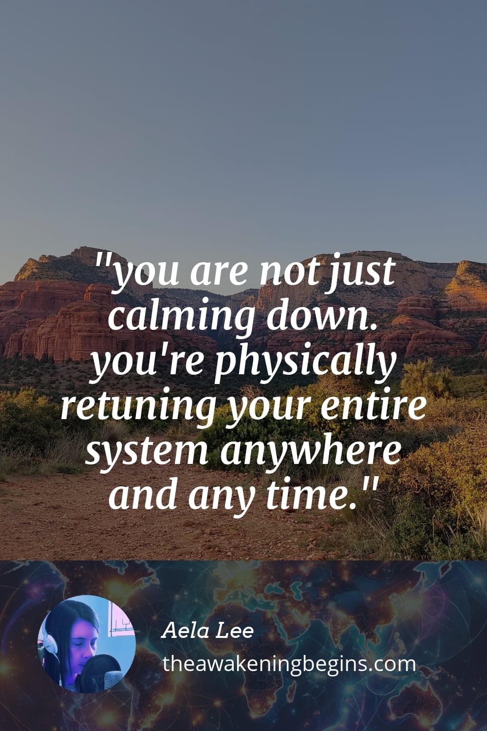 Pinterest Image you are not just calming down. you're physically retuning your entire system anywhere and any time.